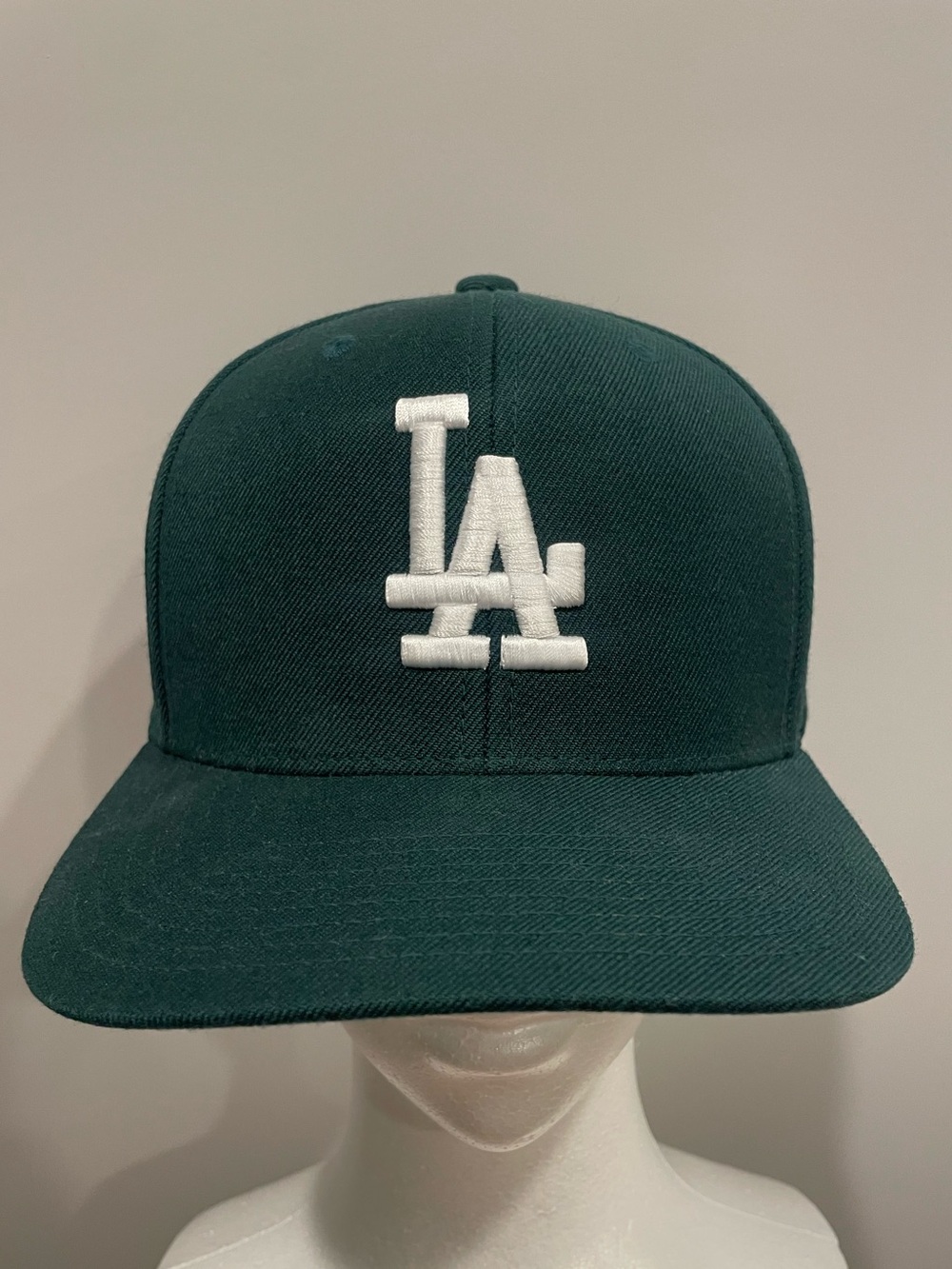 Strawberry Brand- LA Logo Baseball Cap - Dark Green with White Embroidery